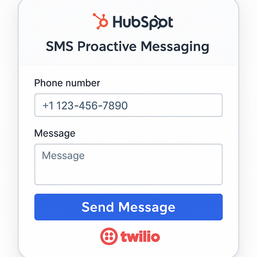 Twilio proactive messaging UI